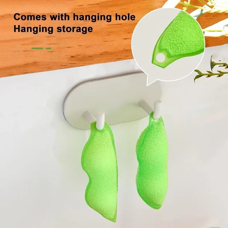 10/1pcs Pea Cleaning Sponge Reuseable Kitchen Coffee Tea Wine Drink Glass Bottle Cup Cleaning Brush Scrubber Cleaner Gadgets