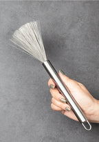 Kitchen Stainless Steel Cleaning Brush Long Handle Utensil Scrubber Anti-Rust Stainless Steel Kitchen Special Brush Pot Tool