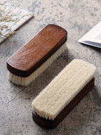 1 Piece Solid Wood Wool Shoe Brush, Polishing, Cleaning, Care Brush, Suitable For Leather Or Fabric Shoes, Cleaning Brush
