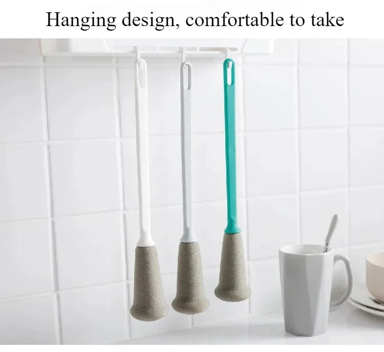 1pc Long handled sponge brush Bottle washing brush Can be hung Cup brush Quick drying No dead corners Kitchen utensils