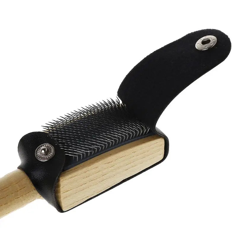 Ballet Dance Shoe Wire Brush PU Protector Cover Wood Handle Ballroom Suede Soles Latin Salsa Dance Shoe Cleaning Brushes