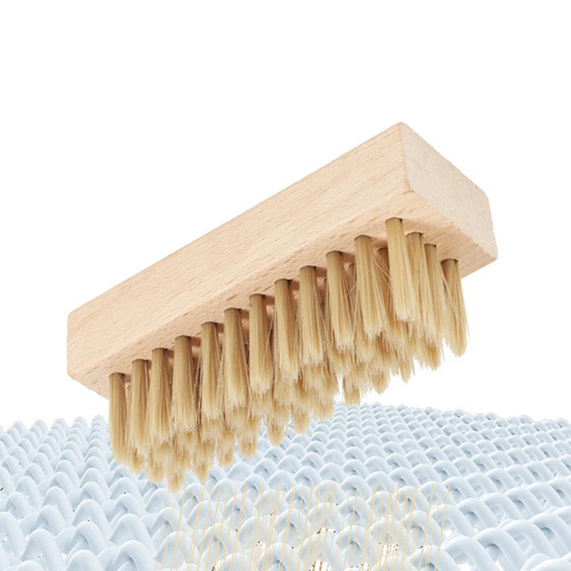 Useful Wood Handle Shoe Brush Polish Brush Plastic Hair Soft Pig Hair Brush Sneaker Shoe Cleaning Brush Laundry Brush