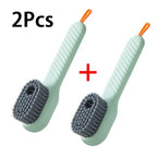 1pcs/2pcs/3pcs Multi-Functional Shoe Brush with Liquid Dispenser Household Press Type Soft Fur for Washing Shoes Cleaning Tool