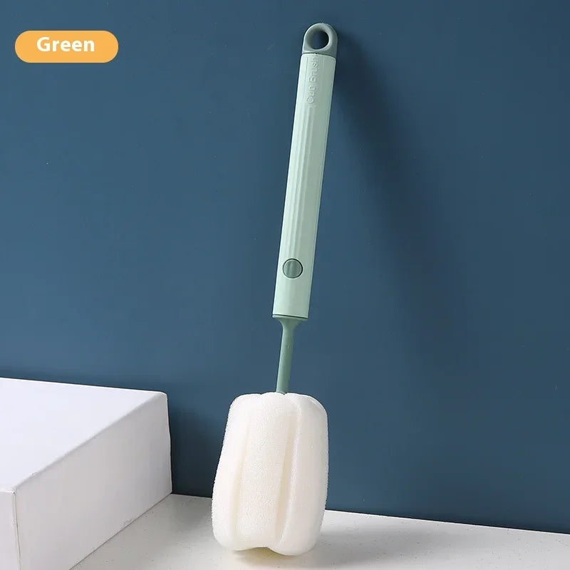 New Nordic-style Cup Brush Long-handled Sponge Cup Brush Detachable and Replaceable Head Baby Bottle and Thermos Cup Clean Brush