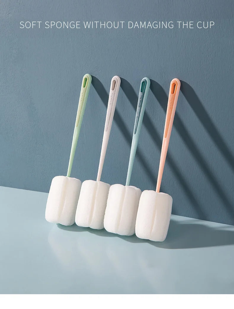 2874 Cup Scrub Brush Bottle Wine Cup  Kettle Cup Clean Long Handle Wash Bottle Brush Remove Coffee Tea Stains Sponge Brush