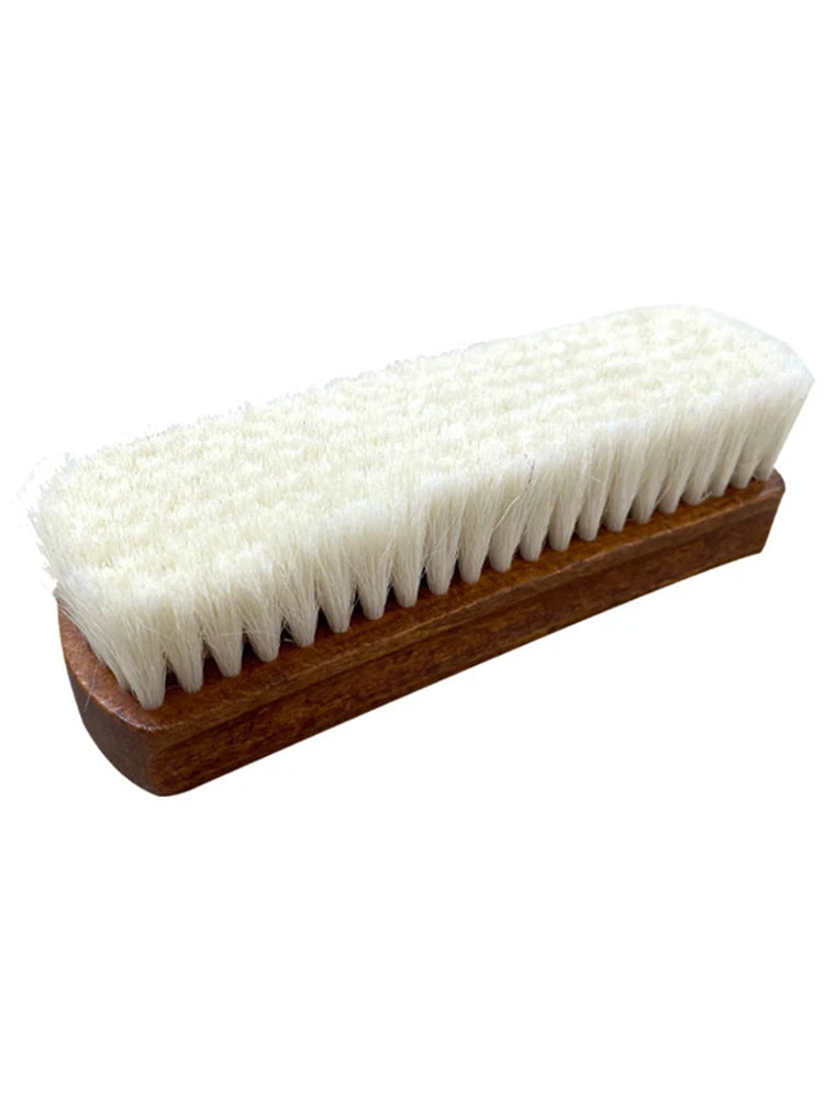 1 Piece Solid Wood Wool Shoe Brush, Polishing, Cleaning, Care Brush, Suitable For Leather Or Fabric Shoes, Cleaning Brush