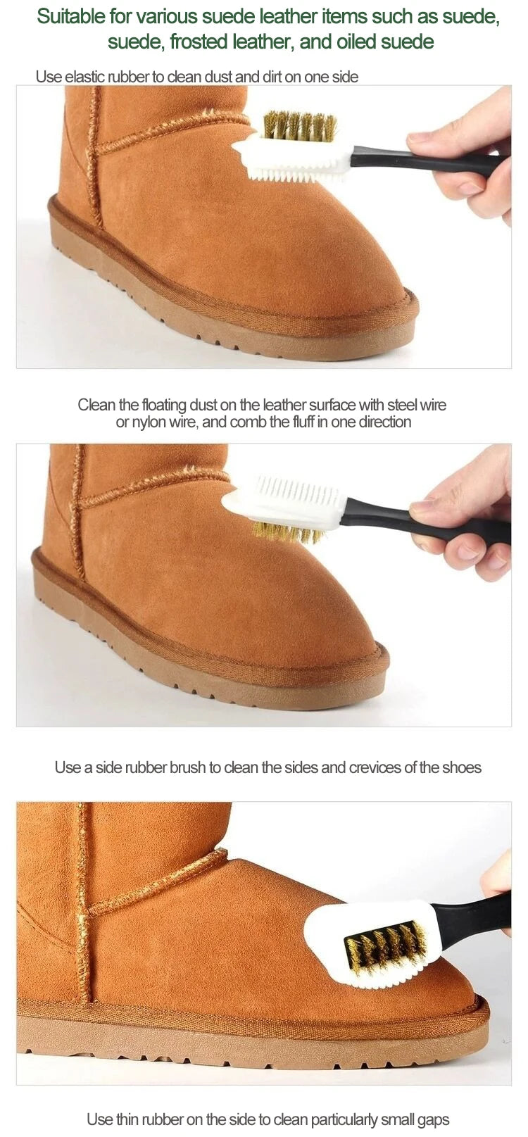 Fluffy Suede Shoe Cleaning Brush - Soft Brush for Sneakers And Leather Interior - Suede Nubuck Boots Shoe Brush Cleaning Tools