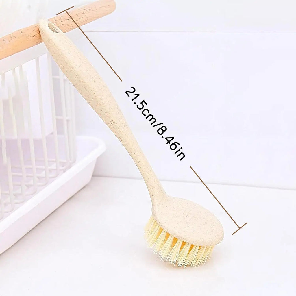 1/3/10pcs long handle pot brush, compact kitchen cleaning brush, dishwashing brush, cookware brush (mixed colors)