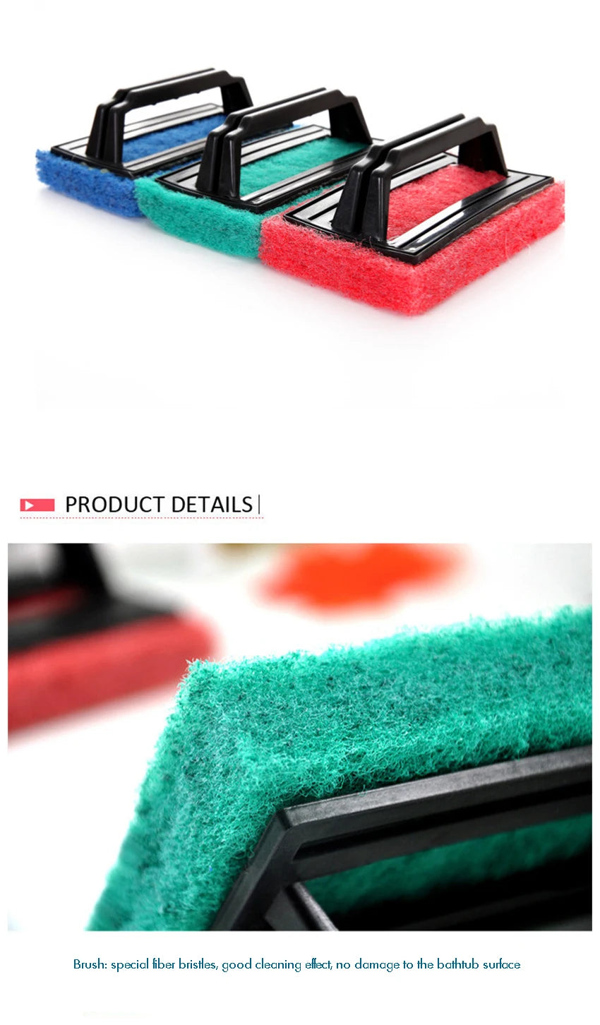 Household Sponge Scouring Pads with Handle Kitchen Sink Scrubber Pot Brush for Daily Cleaning and Cooking Tools