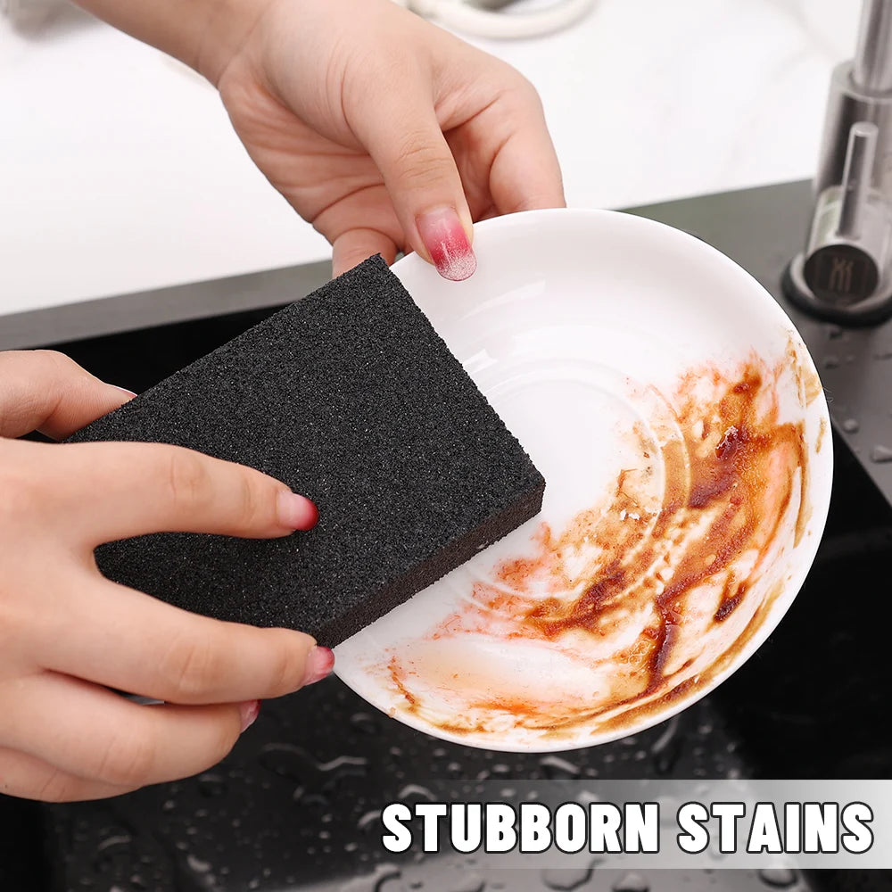 1/2/4/6/8Pcs Emery Sponge Pot Brush for Removeing Rust Descaling Magic Clean Pan Dishes Sharpen Rub Brush Home Kitchen Gadget