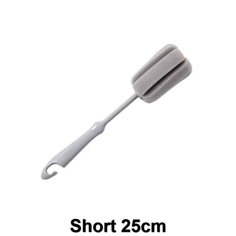 Cup Bottle Brush Long Handle Cup Brush Sponge Cleaning Brush Kitchen Household Small Brush #2493