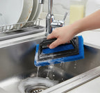 Household Sponge Scouring Pads with Handle Kitchen Sink Scrubber Pot Brush for Daily Cleaning and Cooking Tools