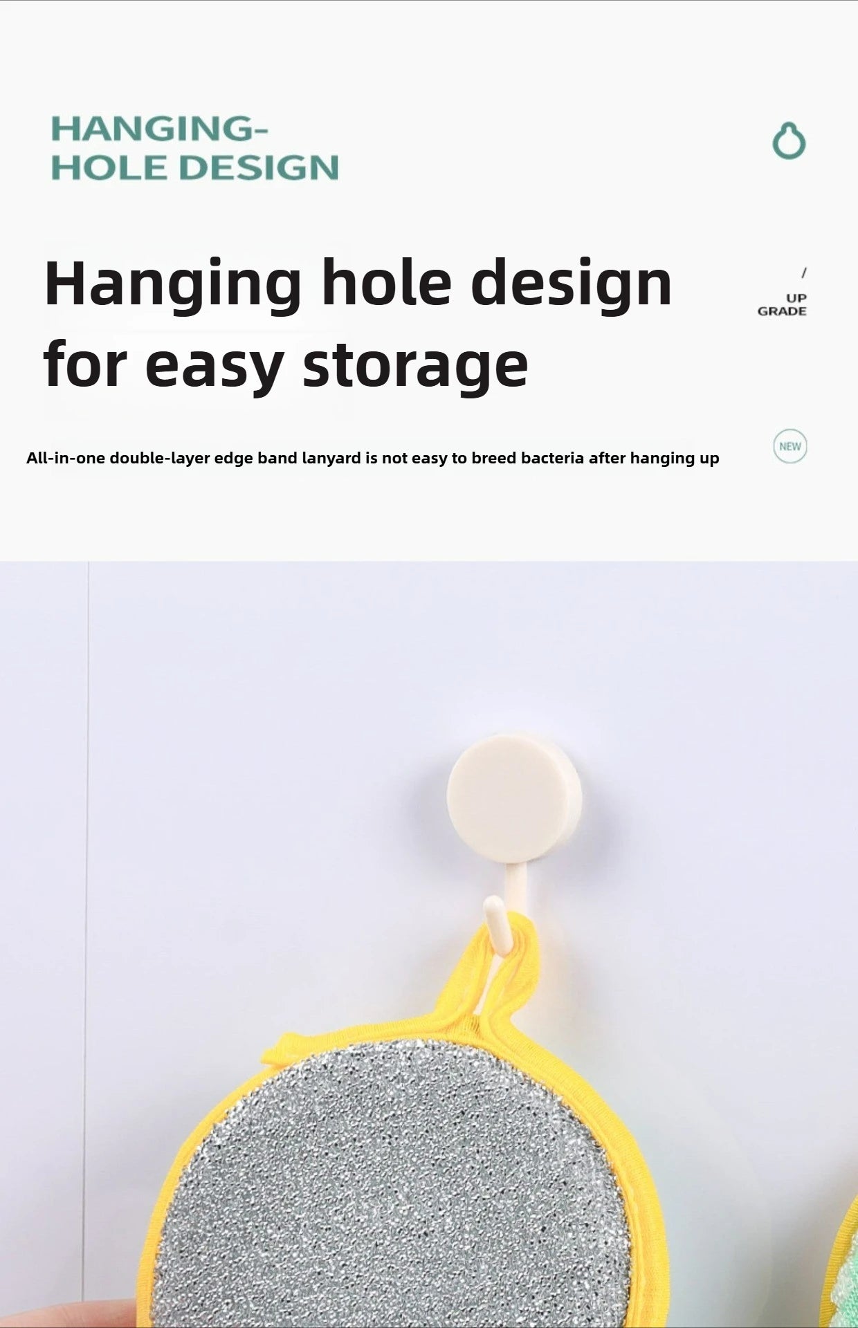 5PCS Double-Side Dish Wash Sponges, Dish Washing Brush Pan Pot, Dishwashing Sponge, Household Cleaning Reusable Kitchen Tools