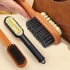 Long Handle 2-Sided Suede Cleaning Brush for Shoes Sneakers Stain & Dust Removal Rubber Boot Cleaner Shoe Brush