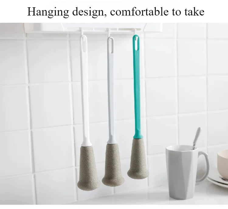 1pc Long handled sponge brush Bottle washing brush Can be hung Cup brush Quick drying No dead corners Kitchen utensils