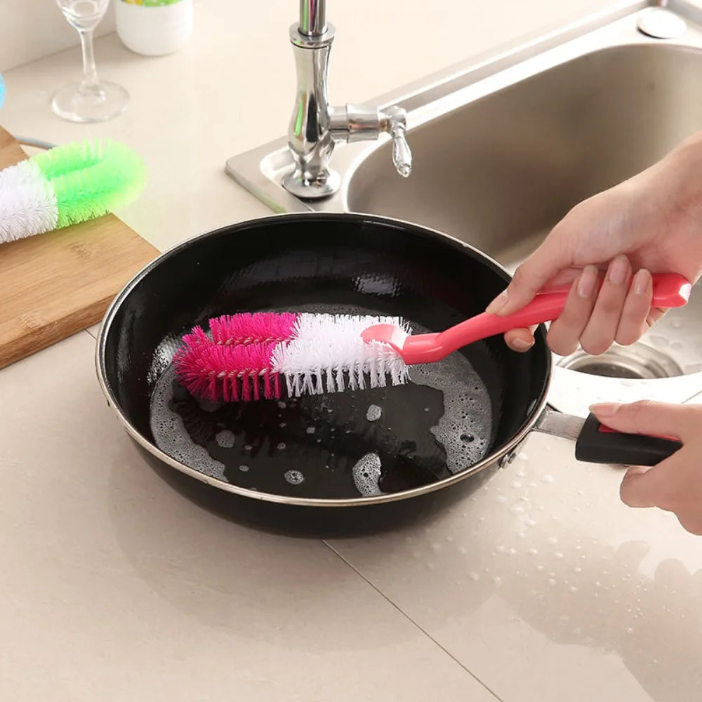 Creative Plastic Cleaning Brush Multi-function Stain Removal Water Bottle Cleaning Brush Soft Pot Cup Long Handle Brush