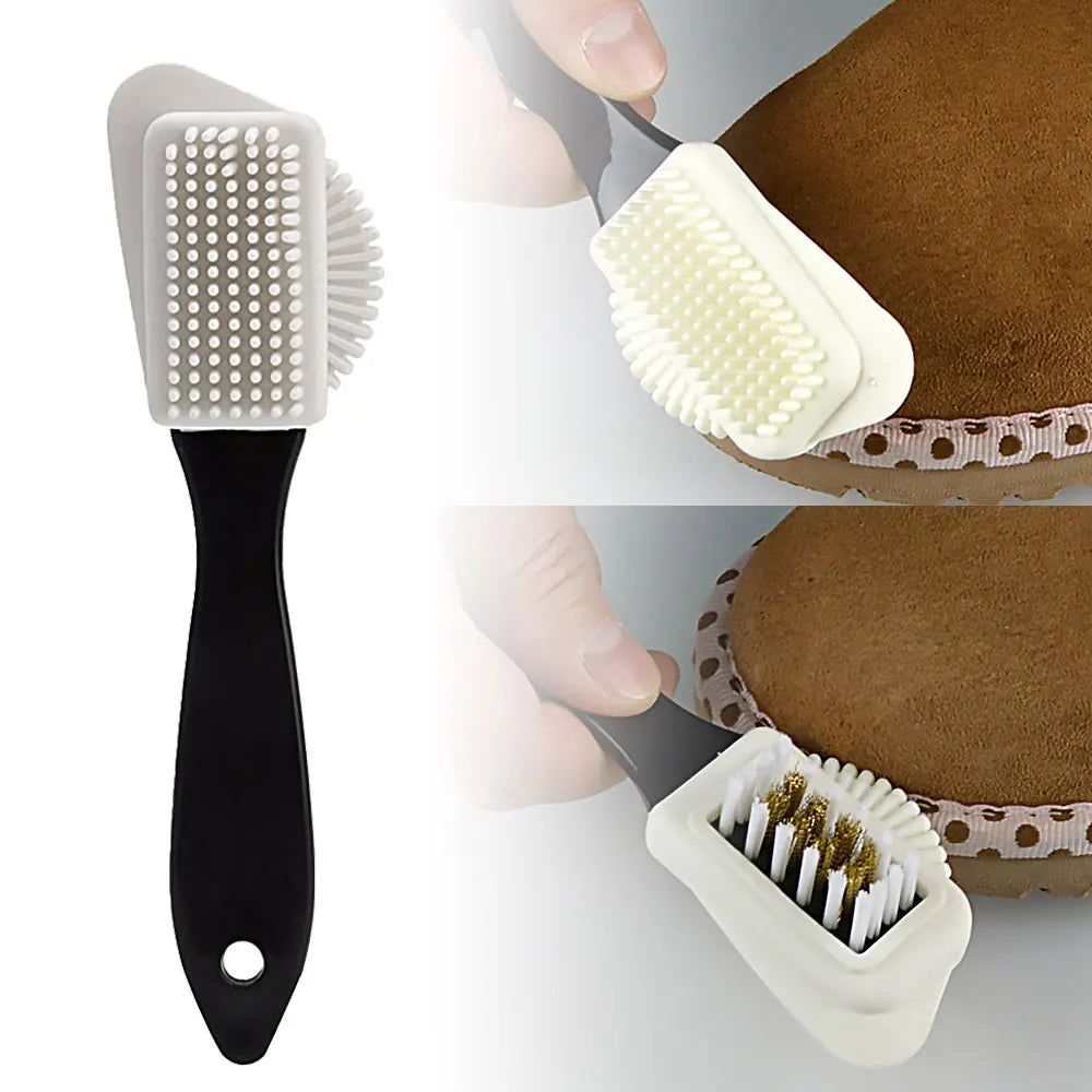 3 Side Cleaning Shoe Brush Plastic S Shape Shoe Cleaner For Suede Snow Boot Leather Shoes Household Cleaning Tools Accessories