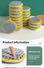 5PCS Double-Side Dish Wash Sponges, Dish Washing Brush Pan Pot, Dishwashing Sponge, Household Cleaning Reusable Kitchen Tools