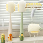 5-in-1cup Washing Tool for Household Use Multifunctional Cup Brush Water Cup Thermos Cup Brush Milk Bottle Cleaning Sponge Brush