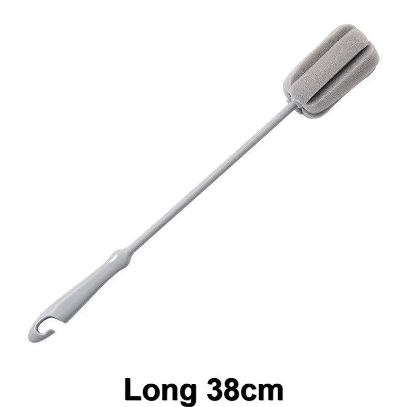 Cup Bottle Brush Long Handle Cup Brush Sponge Cleaning Brush Kitchen Household Small Brush #2493