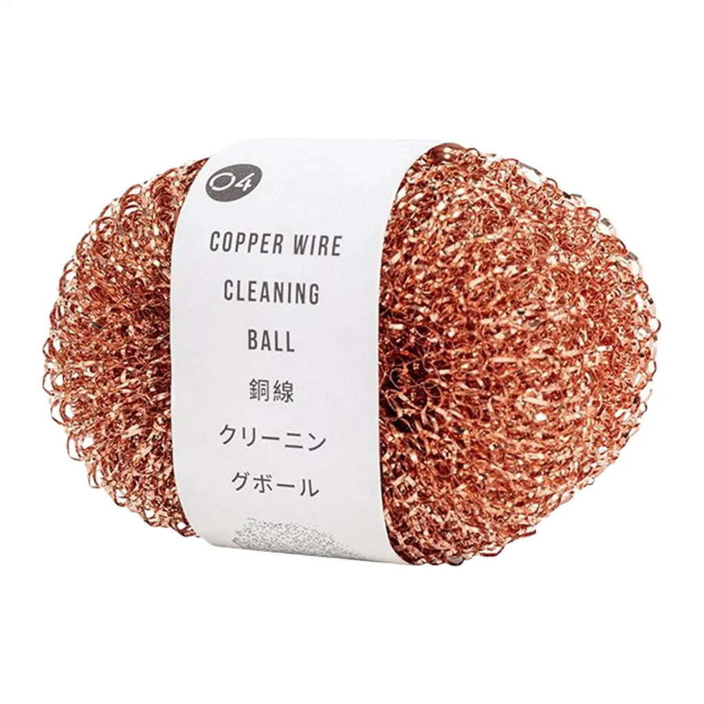 2 pcs/set Kitchen Scrub Pads Copper Dishwashing Brush Dish Cleaning Brush Wire Pot Scrubber Cleaning Supplies Dishwashing Sponge