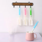 New 2 Pcs Sponge Baby Milk Feeding Bottle Brush Nipple Cleaning Cup Scrubber Washing Brushes Kitchen Cleaner Home Supplies