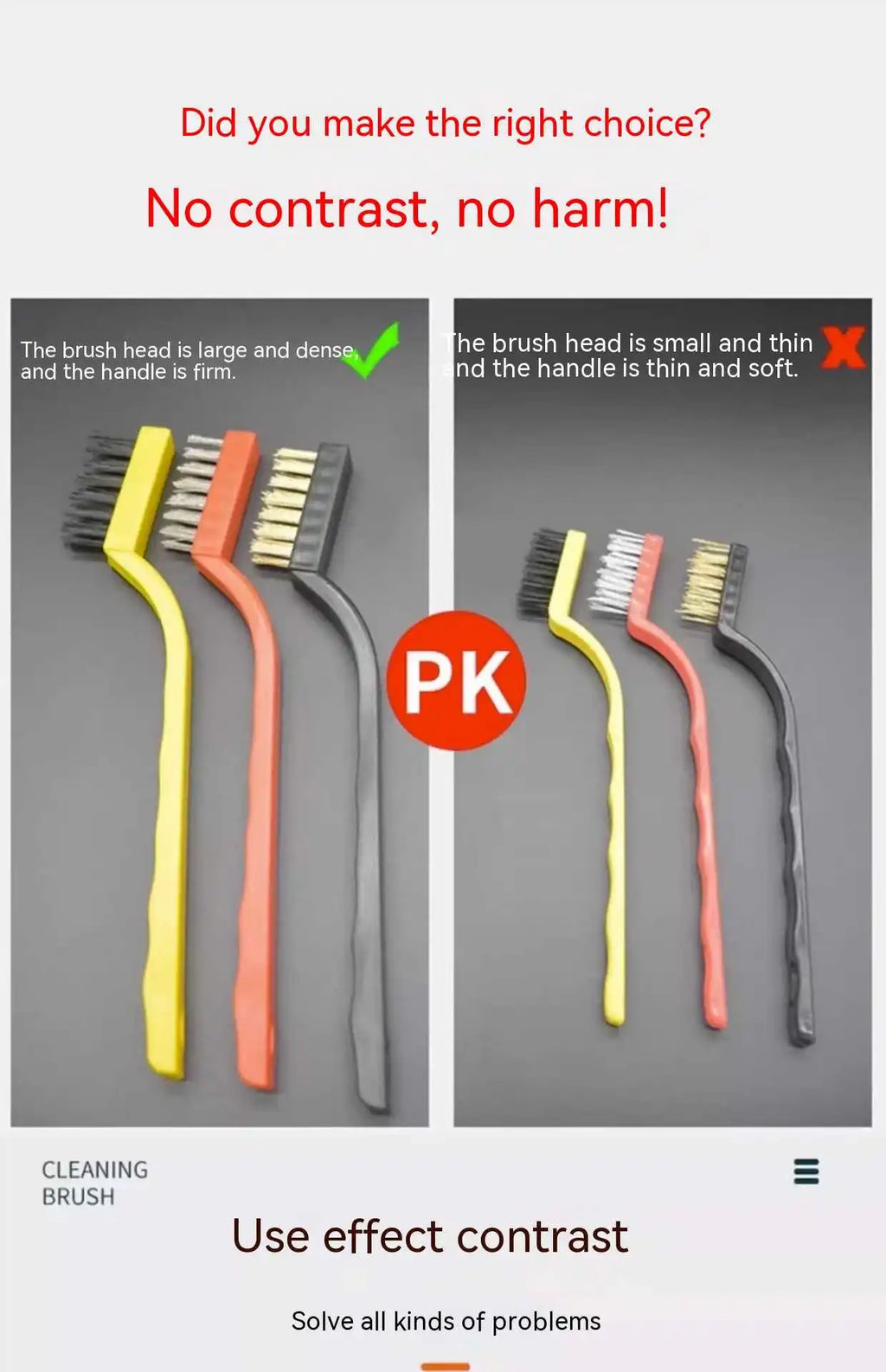 5/8/13 Kitchen Cleaning Brush Set,Deep Clean Gas Stove Brass Brush Gap Cleaning Brushes for Small Spaces,Window, Bathroom