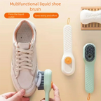 1pcs/2pcs/3pcs Multi-Functional Shoe Brush with Liquid Dispenser Household Press Type Soft Fur for Washing Shoes Cleaning Tool