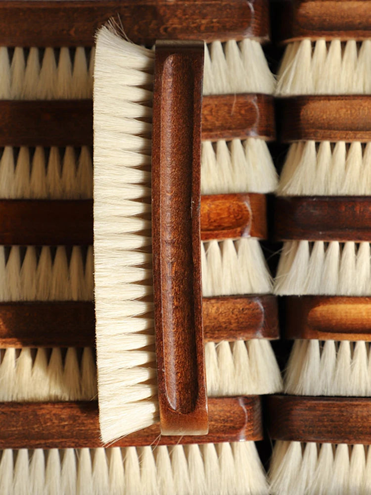 1 Piece Solid Wood Wool Shoe Brush, Polishing, Cleaning, Care Brush, Suitable For Leather Or Fabric Shoes, Cleaning Brush