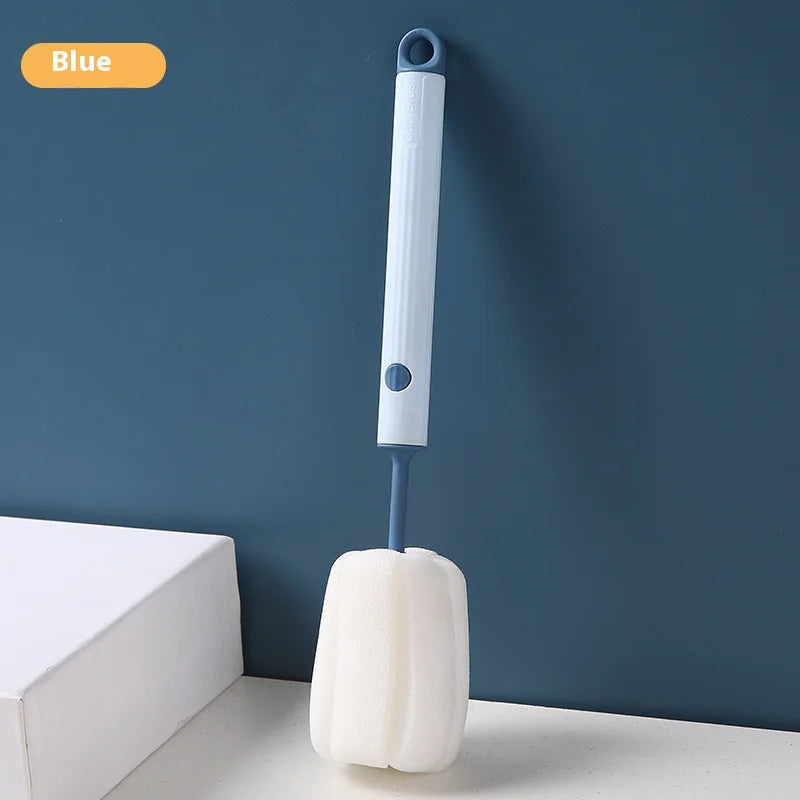 New Nordic-style Cup Brush Long-handled Sponge Cup Brush Detachable and Replaceable Head Baby Bottle and Thermos Cup Clean Brush