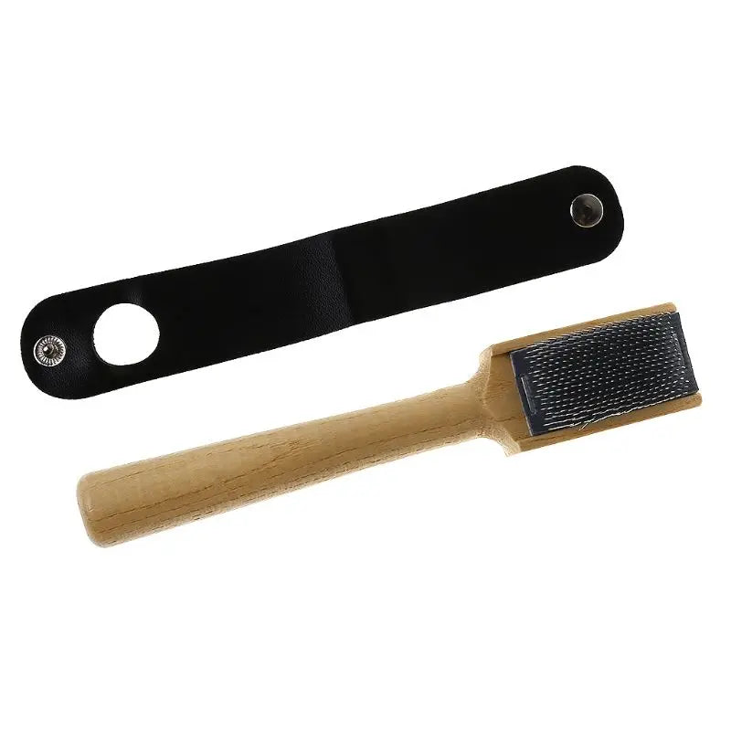 Ballet Dance Shoe Wire Brush PU Protector Cover Wood Handle Ballroom Suede Soles Latin Salsa Dance Shoe Cleaning Brushes