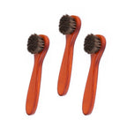 Horsehair Shoe Brush and Multifunctional Portable Plush Shoe Cloth Kit Wooden Handle Leather Car Shoe Cleaning Polishing 1 set