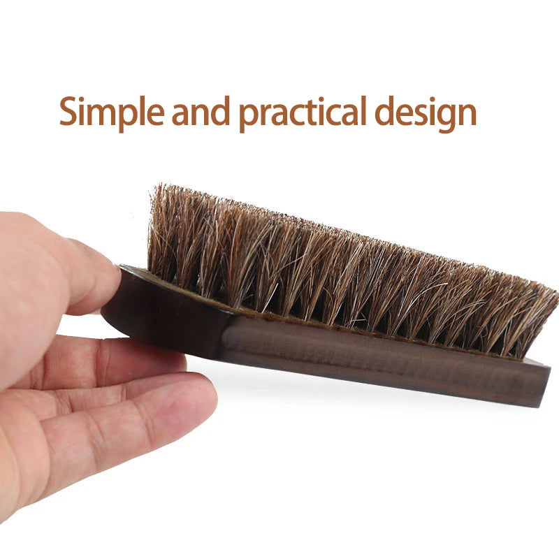 Natural Horsehair Leather Soft Polishing Tool Real Horse Hair Shoe Brush Polish Bootpolish Cleaning Brush For Suede Nubuck Boot