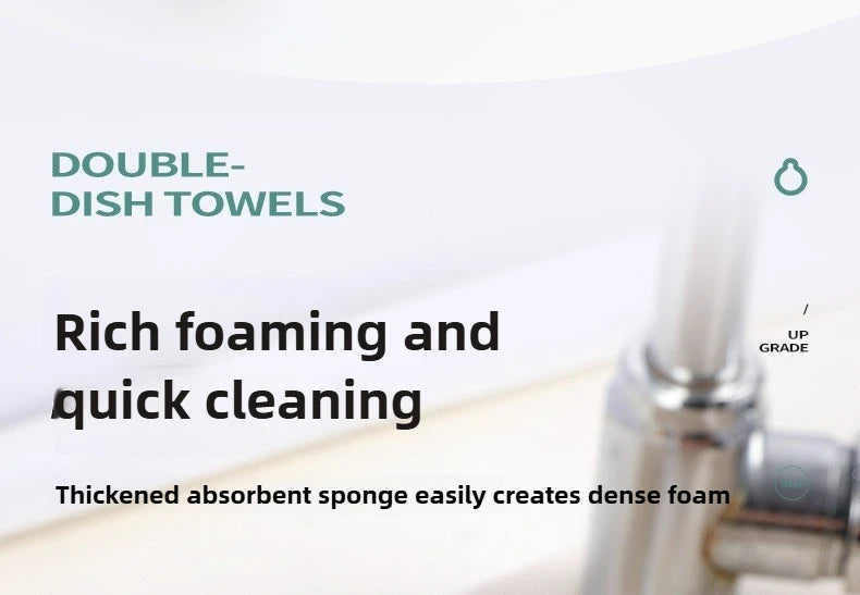 5PCS Double-Side Dish Wash Sponges, Dish Washing Brush Pan Pot, Dishwashing Sponge, Household Cleaning Reusable Kitchen Tools