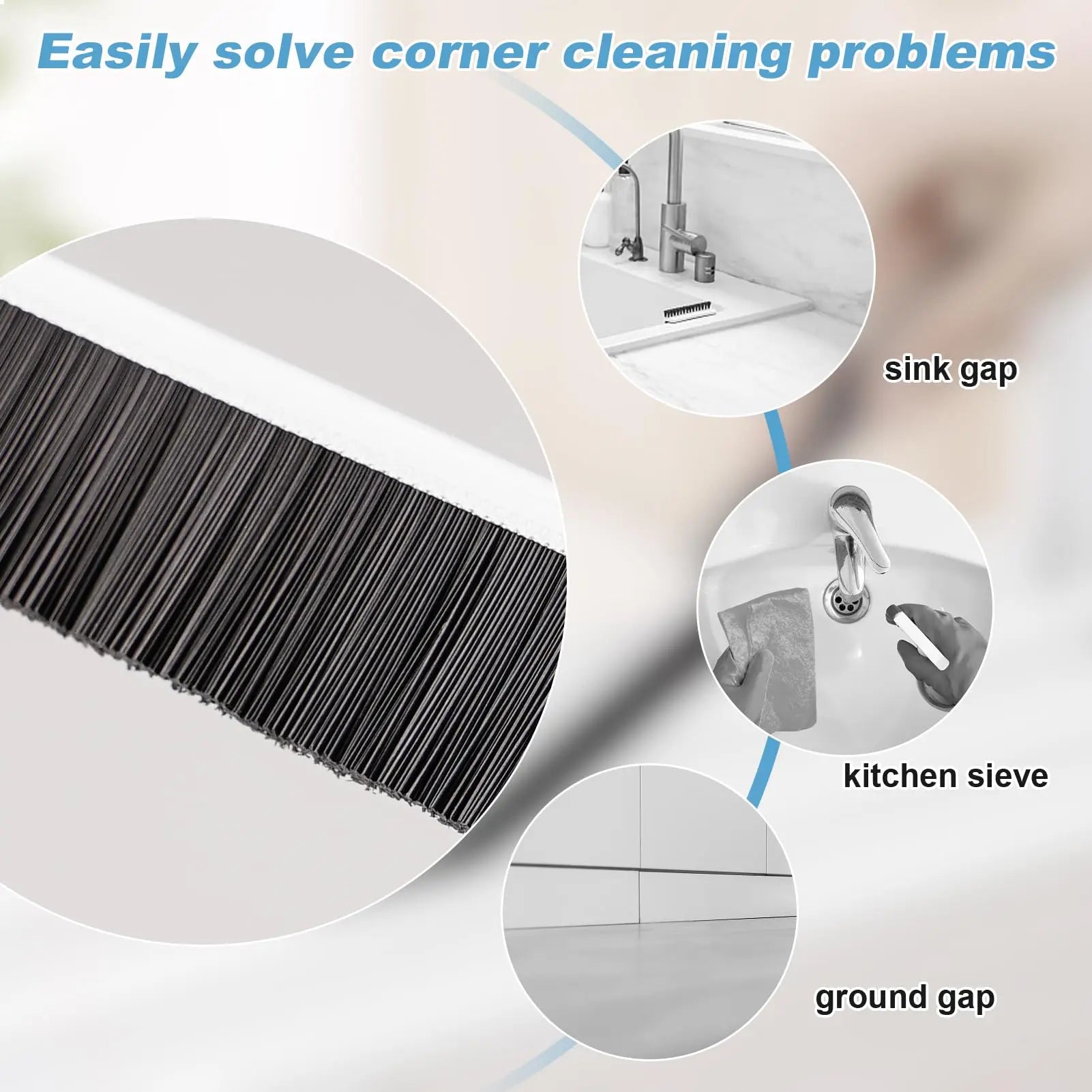 5/8/13 Kitchen Cleaning Brush Set,Deep Clean Gas Stove Brass Brush Gap Cleaning Brushes for Small Spaces,Window, Bathroom