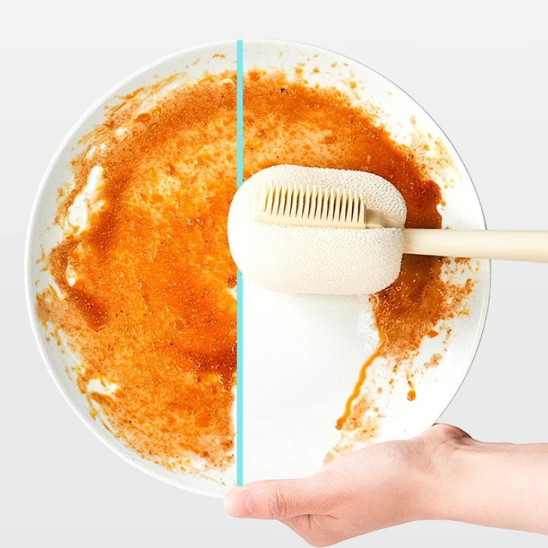 1PC Special sponge brush for washing cups Baby Bottle Straw Brush Five in one long handled cup brush Water cup cleaning artifact