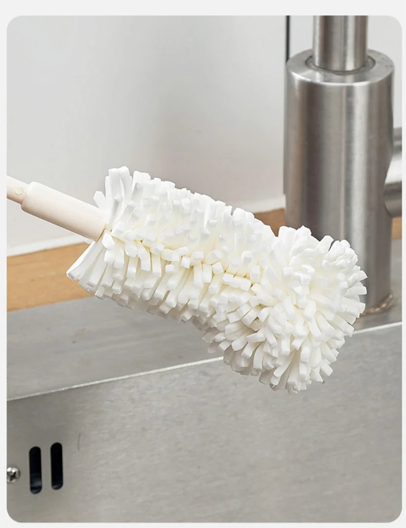 GIANXI Sponge Brush Cup Scrubber Glass Cleaner Kitchen Cleaning Tool Long Handle Drink Wineglass Bottle Household