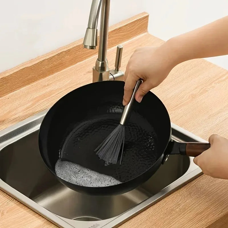 1/2Pcs hanging stainless steel pot brush keyboard brush multi-purpose brush, portable and reusable