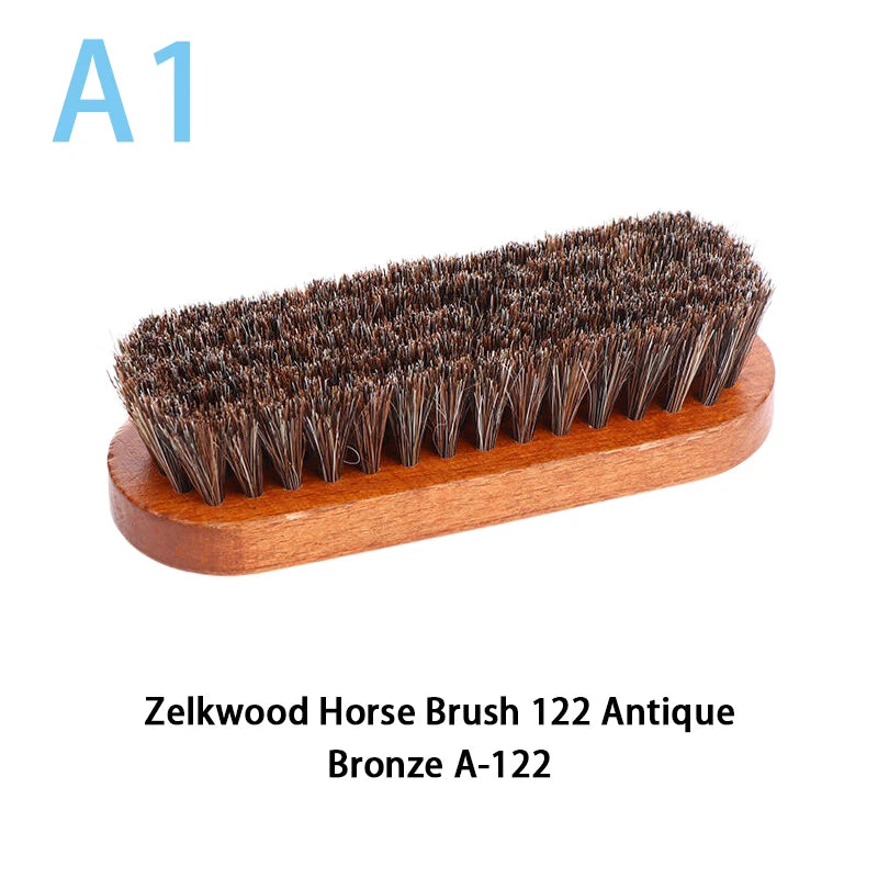 1PC Handle Dashboard Details Polishing And Cleaning Brush Horse Hair Wood Brush Leather Shoe Care And Cleaning Shoe Brush
