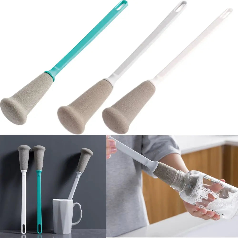 Long Handle Sponge Cup Brush Thermal Cup Scrubber Glass Bottle Clean Tools Drink Wineglass Glass Cup Cleaning Brush