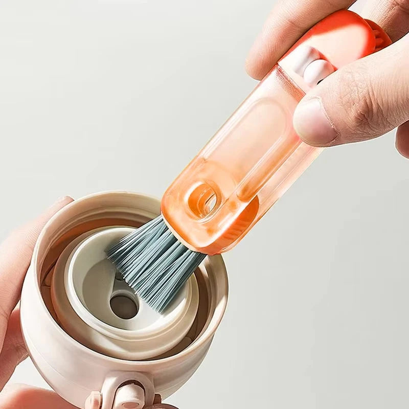 3-in-1 Crocodile Cup Lid Cleaning Brush 180° Rotatable Cup Crevice Cleaning Tools Bottle Crevice Cleaner Brush for Home Kitchen