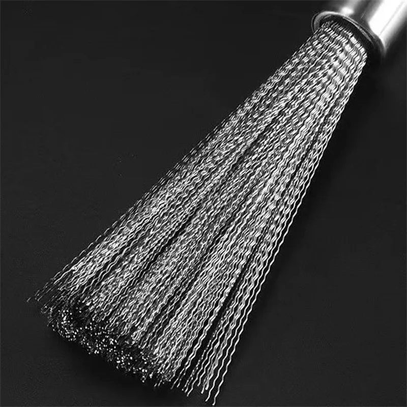 304 Stainless Steel Cleaning Brush | Efficient Scrubber With Hanging Loop, Durable Metal Pot Clean Tool