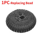 Strong Decontamination Cleaning Brush Long Handle Pot Brush Kitchen Pan Pot Dishes Cleaning Brush Steel Wire Metal Wool Scourer