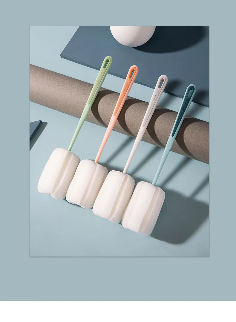 2874 Cup Scrub Brush Bottle Wine Cup  Kettle Cup Clean Long Handle Wash Bottle Brush Remove Coffee Tea Stains Sponge Brush