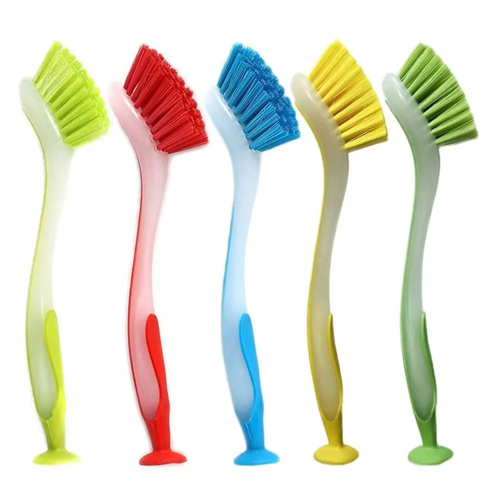 Vertical Bowl Pot Dish Kitchen Cleaning Brush Suction Cup Brush Washing Brush