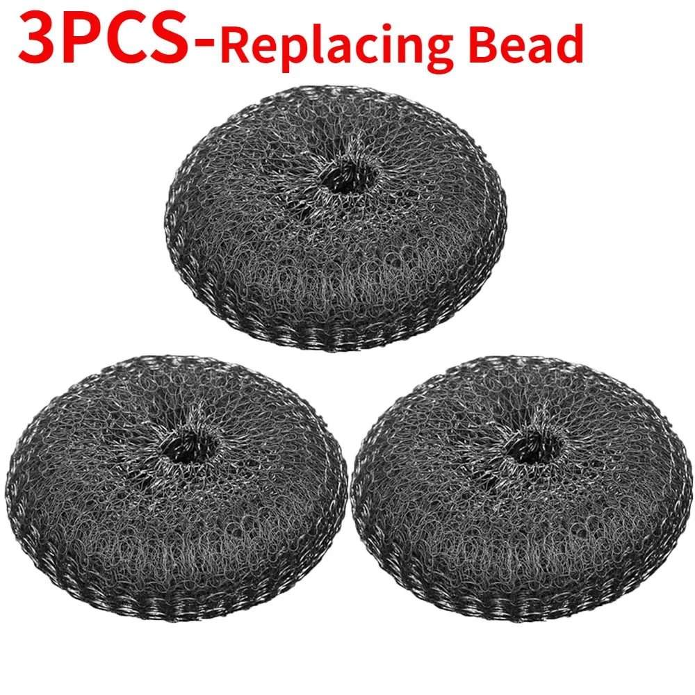 Strong Decontamination Cleaning Brush Long Handle Pot Brush Kitchen Pan Pot Dishes Cleaning Brush Steel Wire Metal Wool Scourer