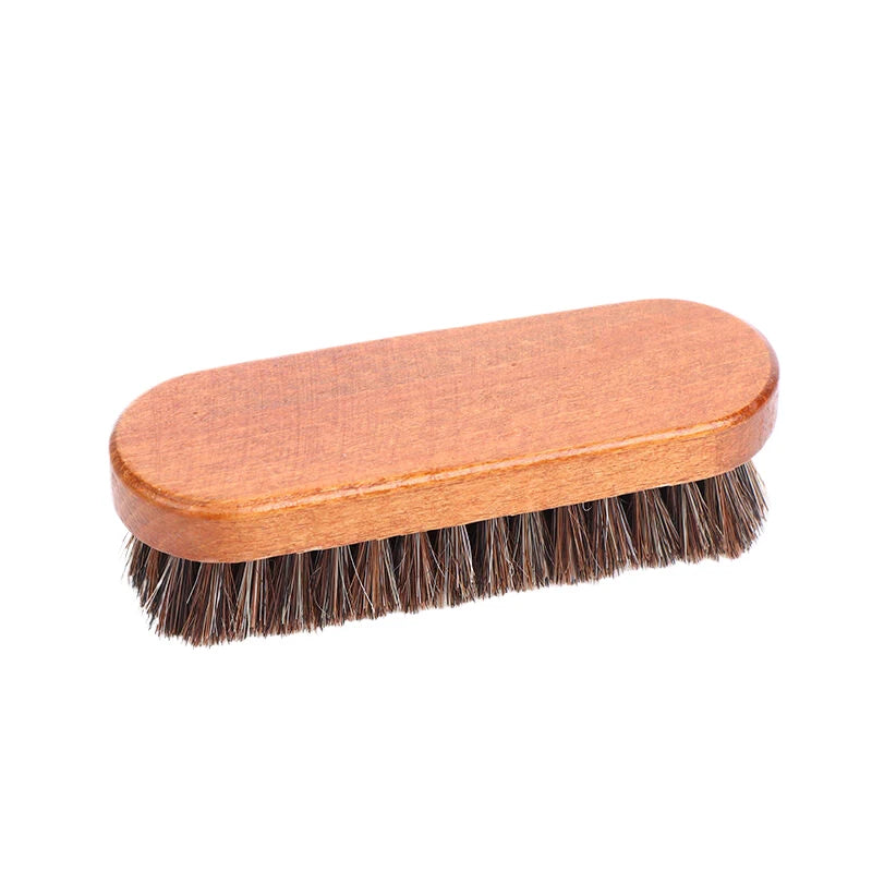 1PC Handle Dashboard Details Polishing And Cleaning Brush Horse Hair Wood Brush Leather Shoe Care And Cleaning Shoe Brush