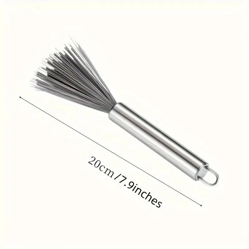 1/2Pcs hanging stainless steel pot brush keyboard brush multi-purpose brush, portable and reusable