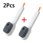 1pcs/2pcs/3pcs Multi-Functional Shoe Brush with Liquid Dispenser Household Press Type Soft Fur for Washing Shoes Cleaning Tool