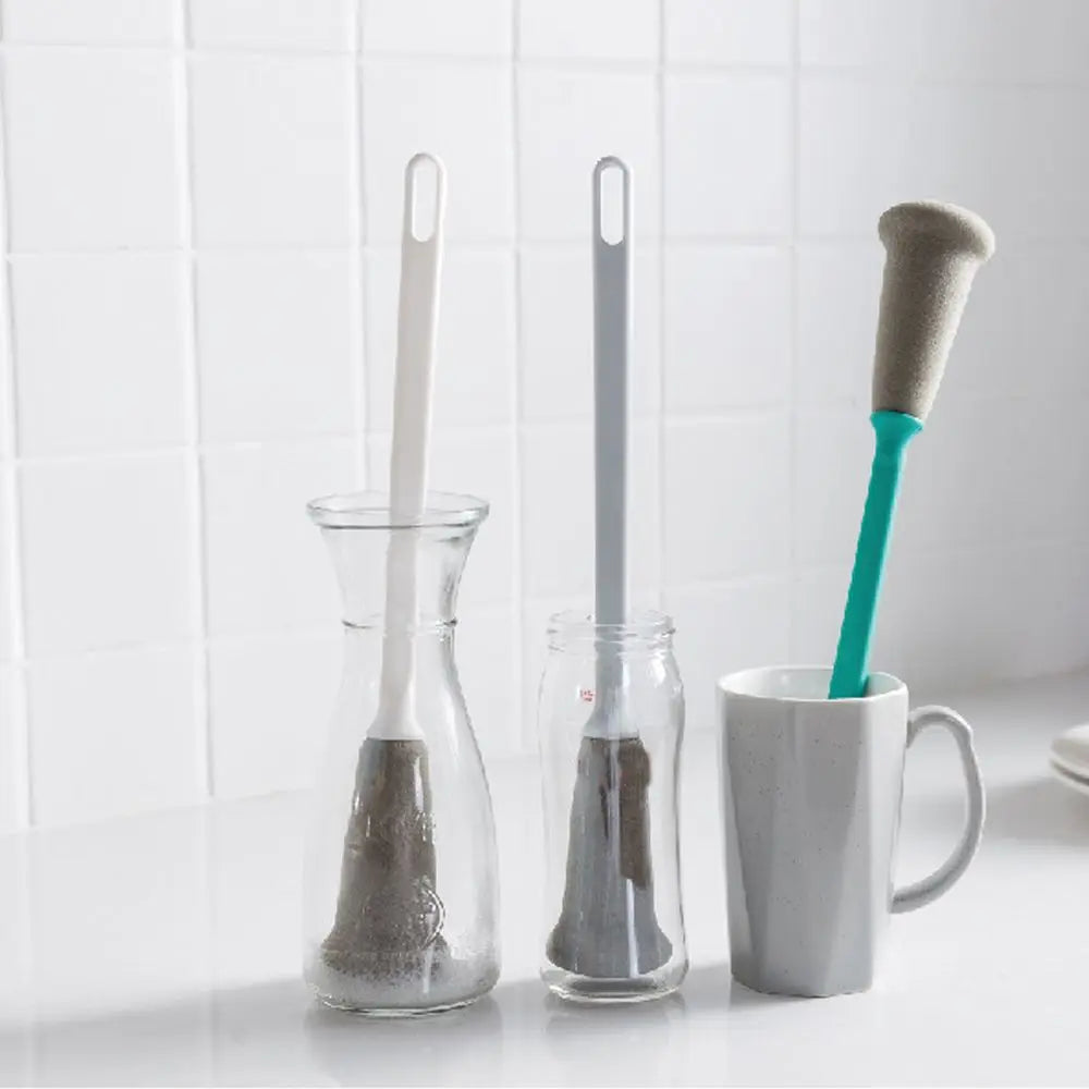 Long Handle Sponge Cup Brush Thermal Cup Scrubber Glass Bottle Clean Tools Drink Wineglass Glass Cup Cleaning Brush
